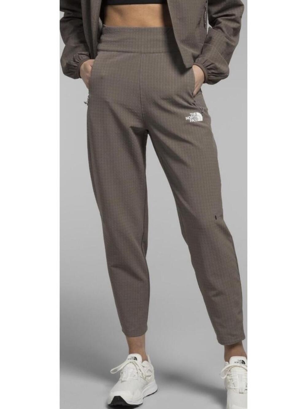The North Face womens light gray Tekware Grid flashdry cropped pants